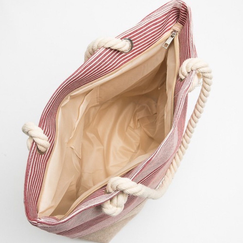 Coastal Cheer Rope Handle Beach Bag - Picture 4 of 5